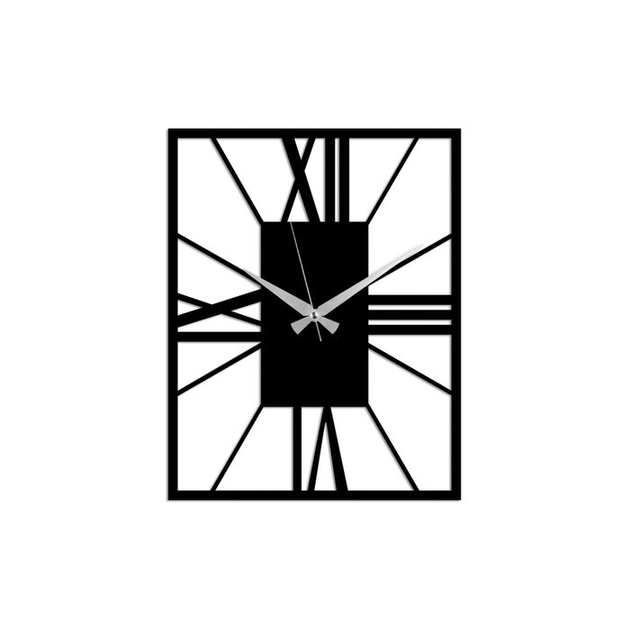 Wallity Reloj de Pared Decorativo de Metal Negro Wallity Reloj de Pared Decorativo de Metal Negro